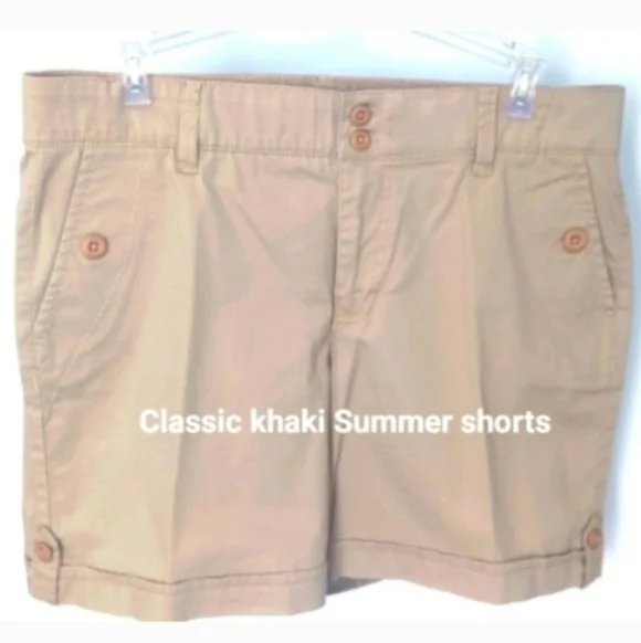 Khaki Shorts Tan Size 10 Gloria Vanderbilt Walmart Spring Summer - Picture 3 of 7